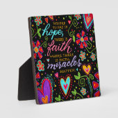 Plaque Photo Foi de l'Espoir Inspiration Miracles Noir Plutôt (Recto)