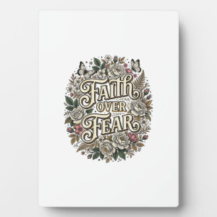 Plaque Photo Foi sur la peur papillon floral vintage