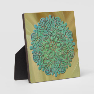 Plaque Photo Fond coloré de yoga de méditation mandala 3D
