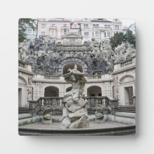 Plaque Photo Fontaine avec statue de Neptune à Prague