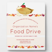 Plaque Photo Food Drive Organisation Nom Feuille Pie Cartoon (Devant)