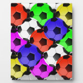 Plaque Photo Football américain multicolore ou football (Devant)