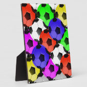 Plaque Photo Football américain multicolore ou football (Côté)