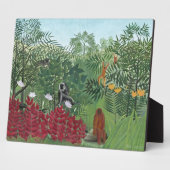 Plaque Photo Forêt tropicale avec singes, 1910 (huile sur toile (Côté)