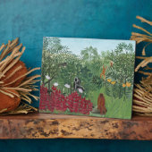 Plaque Photo Forêt tropicale avec singes, 1910 (huile sur toile (Côté)