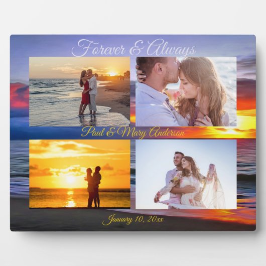 Plaque Photo Forever & Always Sunset 1739 (Devant)