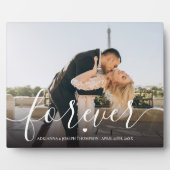 Plaque Photo Forever Calligraphie Script Couple Photo Mariage (Devant)