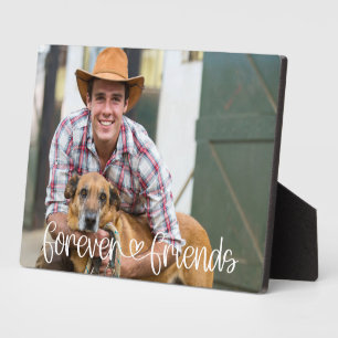 Plaque Photo Forever Friends Custom Photo Love Coeur Typographi
