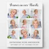 Plaque Photo Forever In Our Hearts Custom 9 Photo Memorial (Devant)