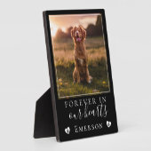 Plaque Photo Forever in Our Hearts Photo Dog Memorial (Côté)