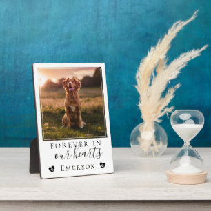 Plaque Photo Forever in Our Hearts Photo Dog Memorial