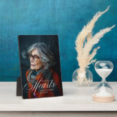 Plaque Photo "Forever in Our Hearts" Photo Funeral Memorial (Côté)