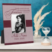 Plaque Photo Forever Loved Custom Memorial (Côté)