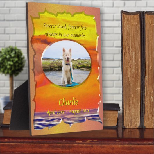 Plaque Photo Forever Loved Pet Memorial 2443