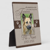 Plaque Photo Forever Loved Pet Sympathy (Côté)