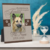Plaque Photo Forever Loved Pet Sympathy (Côté)