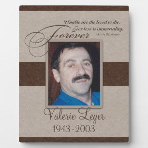 Plaque Photo Forever Loved Sympathy