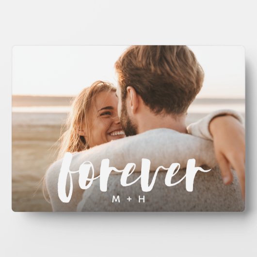 Plaque Photo Forever superposition de script Couples personnali (Devant)