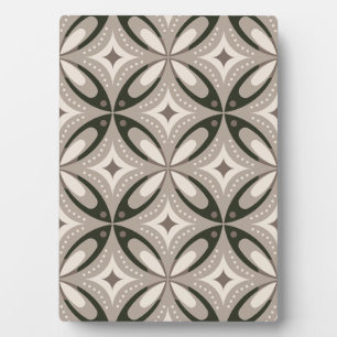 Plaque Photo Formes circulaires rétro beige et marron