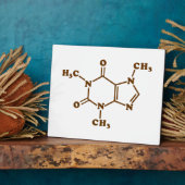 Plaque Photo Formule chimique moléculaire de caféine café (Côté)