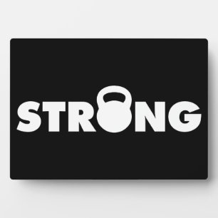 Plaque Photo FORT - Kettlebell entraînement Motivation