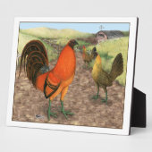 Plaque Photo Fowl de jeu sur la ferme (Côté)