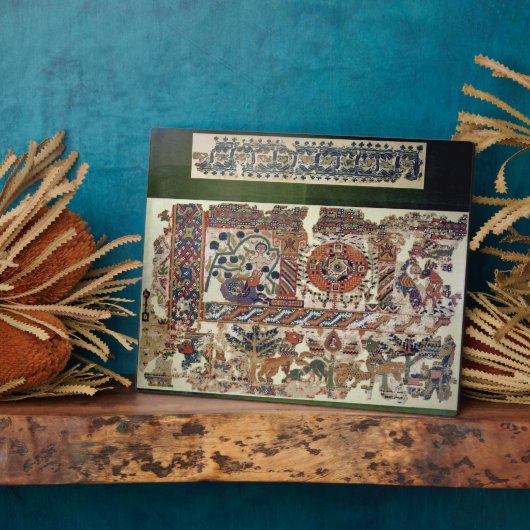 Plaque Photo Fragment of textile depicting Jonah and the Whale (Côté)