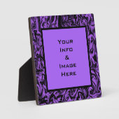 Plaque Photo Frame Abstrait à torsion violette (Recto)
