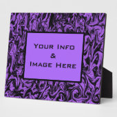 Plaque Photo Frame Abstrait à torsion violette (Côté)