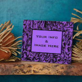 Plaque Photo Frame Abstrait à torsion violette (Côté)