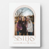 Plaque Photo Frame Arc moderne élégante Soeurs garde-photo (Devant)