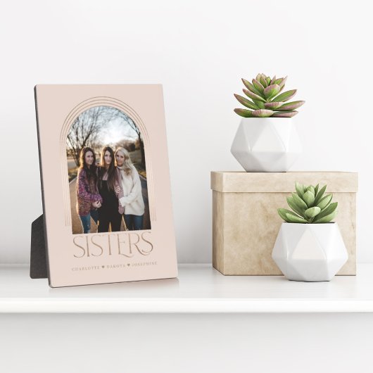 Plaque Photo Frame Arc moderne élégante Soeurs garde-photo