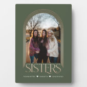 Plaque Photo Frame Arc moderne élégante Soeurs garde-photo (Devant)