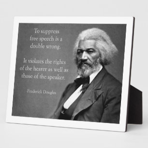 Plaque Photo Frederick Douglass Liberté d'expression
