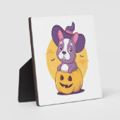 Plaque Photo Frenchie Halloween (Recto)