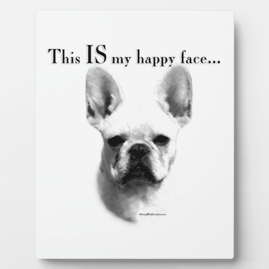 Plaque Photo Frenchie Happy Face (Devant)