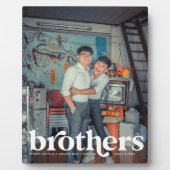 Plaque Photo Frères | Photo personnalisée moderne à cadre compl (Devant)