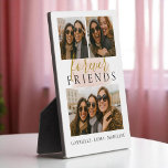 Plaque Photo Friends Forever 3 Photo Collectionner<br><div class="desc">Célébrez votre amitié grâce à une plaque de collage trois photos avec un élégant scénario et vos souvenirs préférés. Un cadeau intemporel pour honorer les rires,  l'amour et la loyauté que seuls les vrais amis partagent.</div>