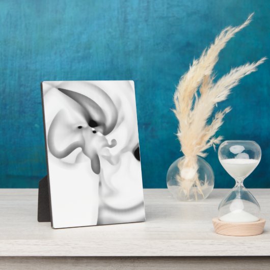 Plaque Photo Frozen : gris Abstrait, blanc et noir (Côté)