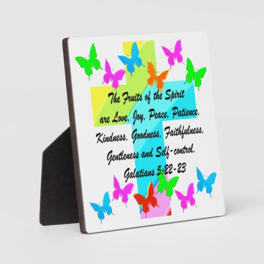 PLAQUE PHOTO FRUIT CHRÉTIEN DE L'ESPRIT (Recto)