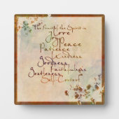 Plaque Photo Fruit de l'Esprit (Devant)