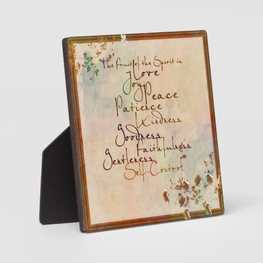 Plaque Photo Fruit de l'Esprit (Recto)