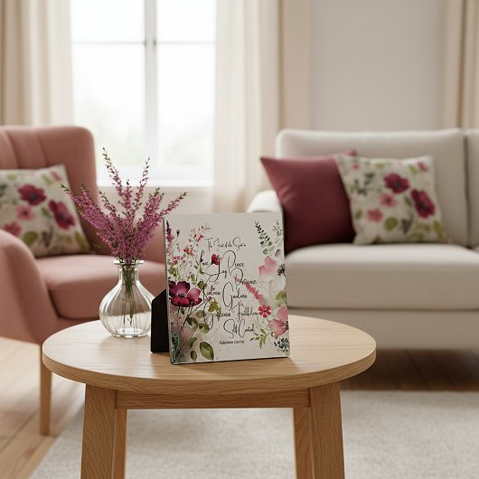 Plaque Photo Fruit de l'Esprit rose floral