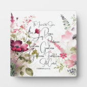 Plaque Photo Fruit de l'Esprit rose floral (Devant)