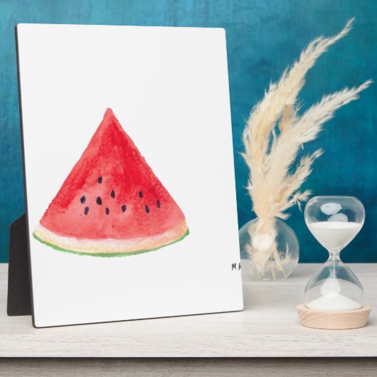 Plaque Photo Fruit de pastèque juteux (Côté)