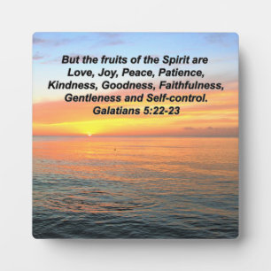 PLAQUE PHOTO FRUIT GALATIEN DE LA BIBLE SPIRITE VERSE