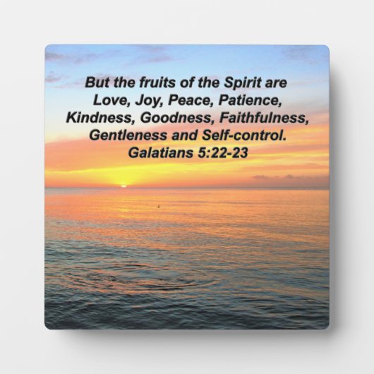 PLAQUE PHOTO FRUIT GALATIEN DE LA BIBLE SPIRITE VERSE (Devant)
