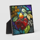 Plaque Photo Fruits de variété en verre teint (Recto)