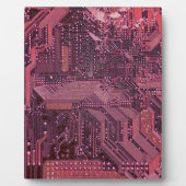 Plaque Photo Fuchsia Cyber Circuit Board Tech Electronique (Devant)