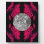 Plaque Photo Fuchsia Peony Abstrait Floral Ajouter Votre Photo (Devant)